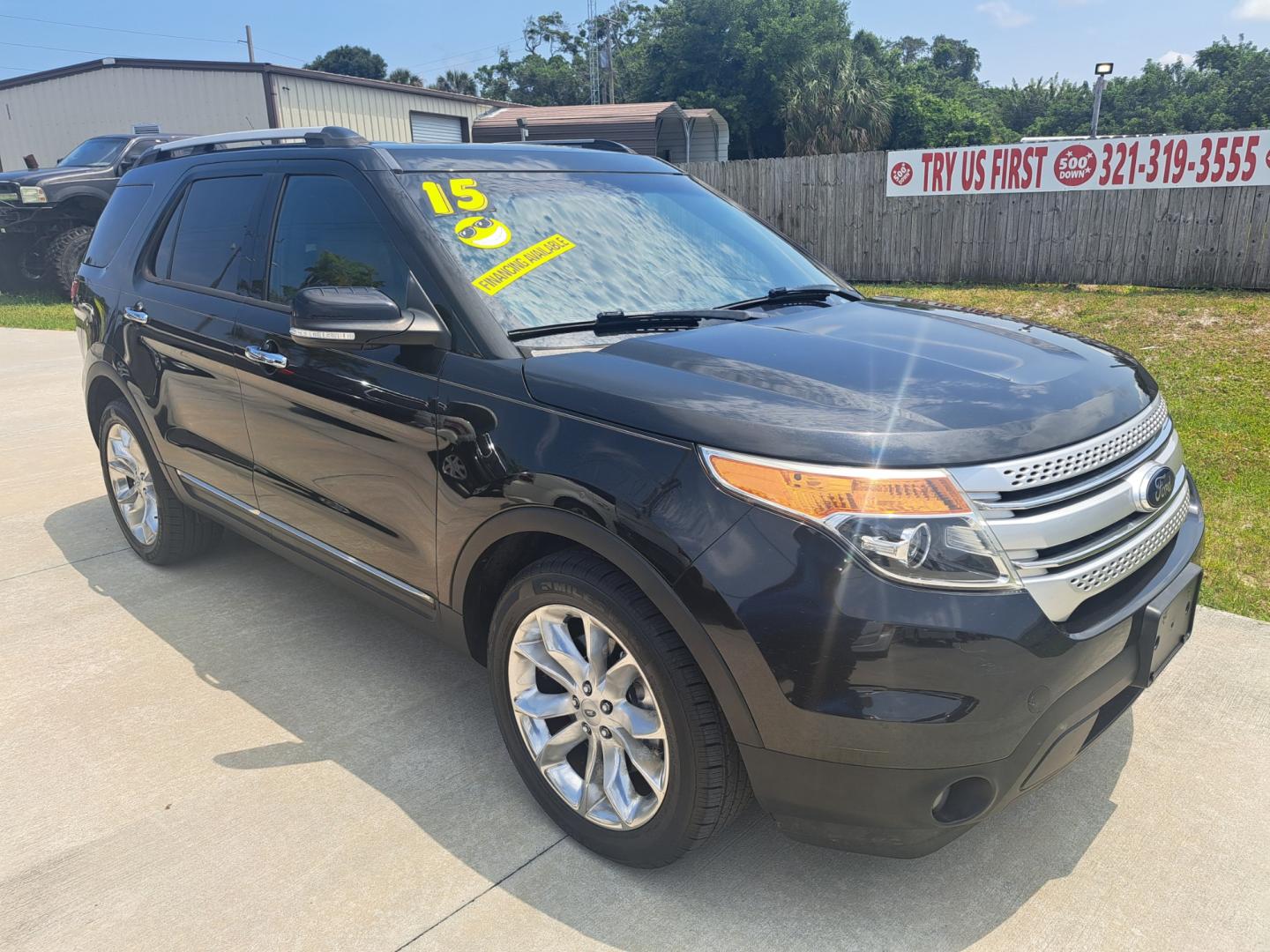 2015 Black Ford Explorer XLT 4WD (1FM5K8D84FG) with an 3.5L V6 DOHC 24V engine, 6-Speed Automatic transmission, located at 1181 Aurora Rd, Melbourne, FL, 32935, (321) 241-1100, 28.132914, -80.639175 - Photo#2